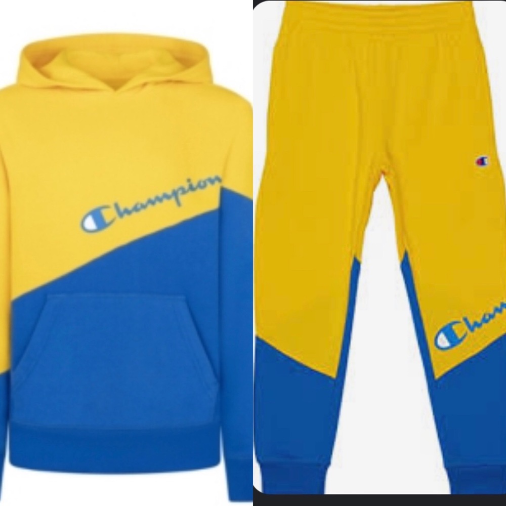 Yellow/Blue Champion Hoodie & Sweats